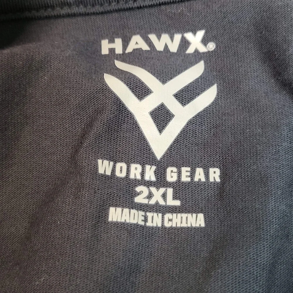 Hawx Men Shirt‎ 2XL Black Graphic Print Skull Wrenches Sleep Never Work Gear NWT
